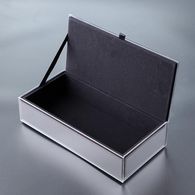 Стеклянная шкатулка для украшений Маленькое кольцо Ожерелье Браслеты Серьги Шкатулки для украшений Органайзер Бархатные женские аксессуары Разделитель Индивидуальное хранение