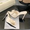 Fashion Fashion Butterfly-Knot Ladies Super High Heels Sandals Shoes Female Pointed Toe Footwear Women Heeled Sandals Slides Shoes Pumps