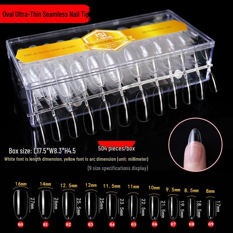 540 Ultra-Thin Transparent Half-Cover False Nail Tips - Seamless, No Carving Required