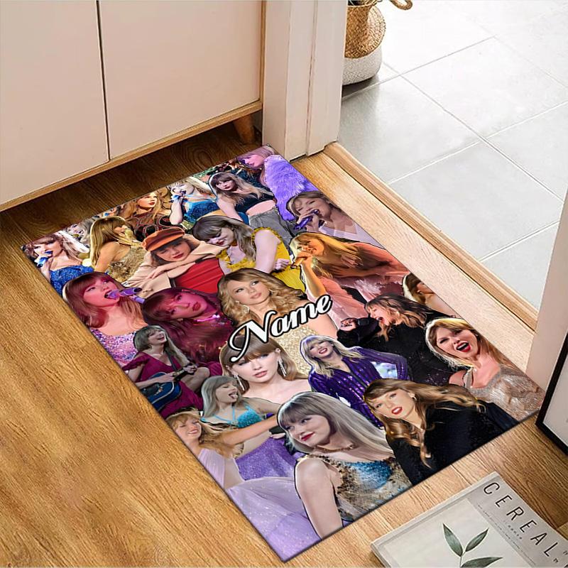 Custom Name Taylor Top singer Rug Game Carpet, Floor Mat for Bedroom Living Room Entryway Rug, Home Decor Idea Gift for Christmas birthday