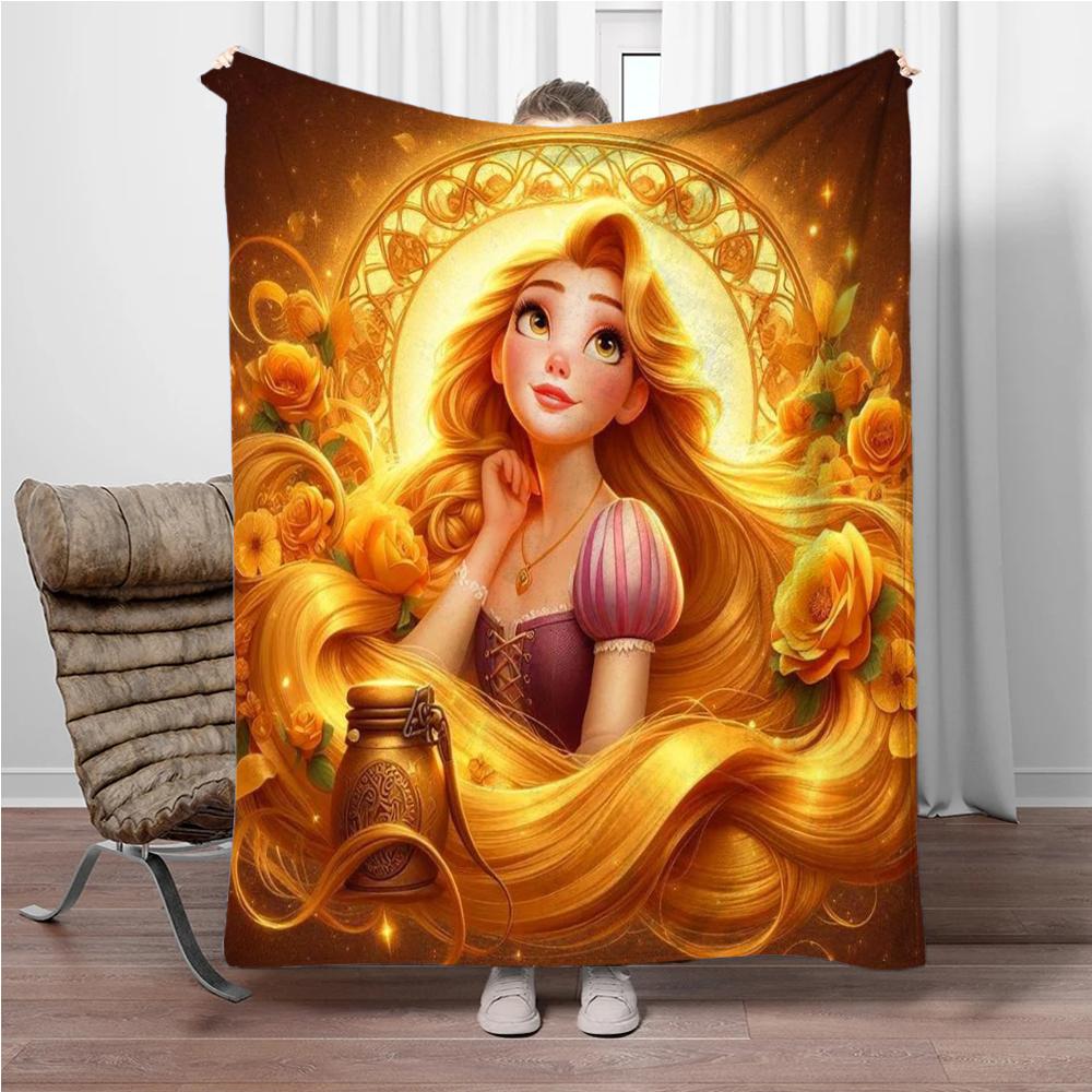 Cartoon Rapunzel Flannel Blanket Children Warm Soft Blanket for Sofa Bed Cover Blanket Suitable for Birthday Souvenir Gifts