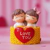 Valentine Gift for Girlfriend Boyfriend | Resin Cute Couple Statue I Love You Decorative Showpiece
