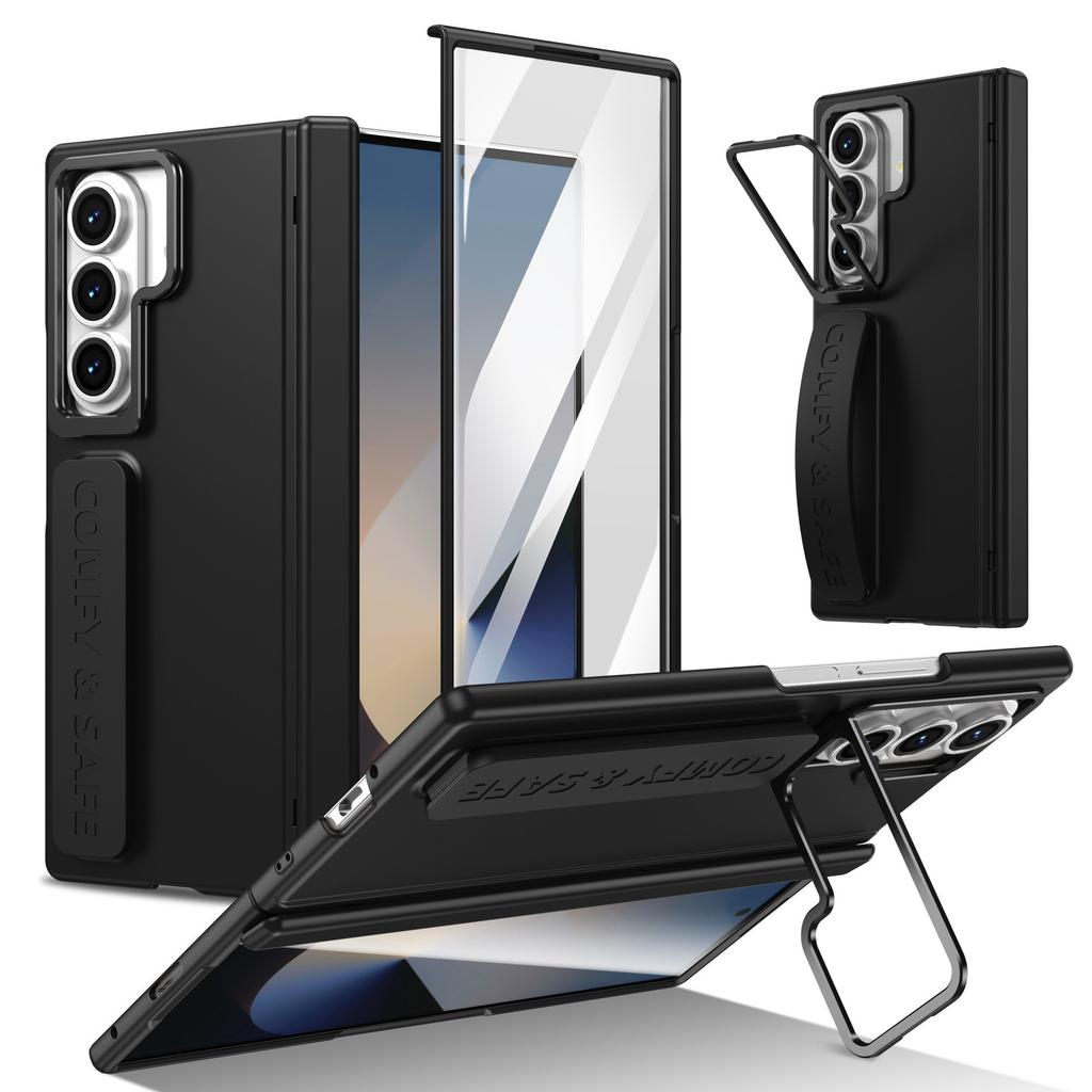 Подходит для чехла для мобильного телефона Samsung ZFold7 Магнитная центральная ось Полностью закрывающий кронштейн для объектива Fold6 4 Ремешок на запястье Чехол Пленка Интегрированный