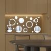 18pcs Geometric Circular Mirror Wall Stickers DIY Acrylic Decal Sticker for TV Background Living Room Bedroom Home Decoration