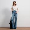 Sancai 2025 Autumn Mid-Waist Loose Wide-Leg Jeans