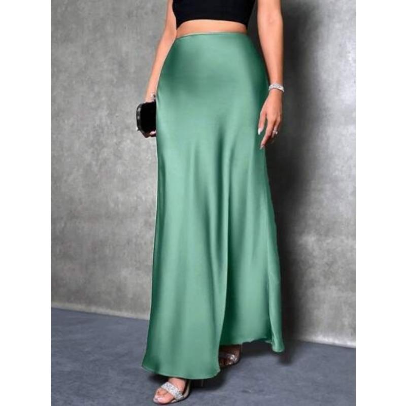 Женская весенняя мода новая простая длинная юбка