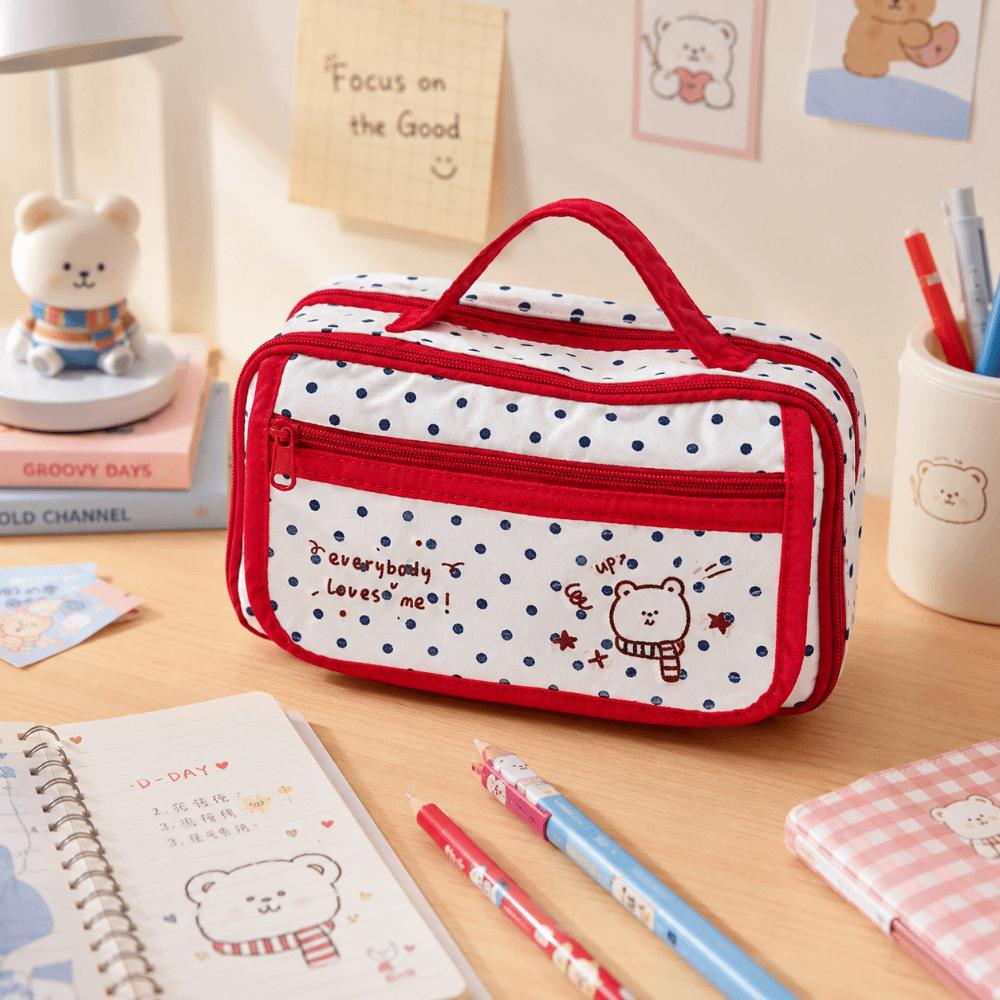 Multi-layer Ita Bag Large Capacity Pen Bag Portable Organizer Bag