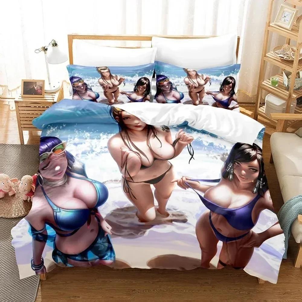 3D Printing Sexy Girls Overwatch Bedding Set Duvet Cover Sheet Pillowcase Bed Full Queen King Size Comforter Bedroom