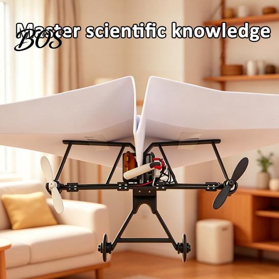 Набор компонентов для запуска самолета RC Бумажный самолет DIY Комплект, Электрический модуль самолета с дистанционным управлением Гироскоп Стабилизатор мощности, Двойные пропеллеры,