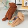 Large Capacity Bear Plush Pencil Case Cute Design Stationery Storage Bag Bear Plush Pen Bag  Office