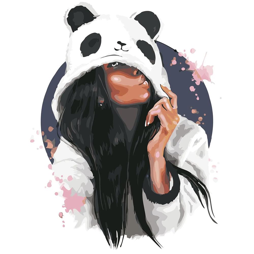 Безрамная картина, сделай сам, картина по номерам, женская раскраска по номерам, акриловая картина на холсте, ручная роспись, искусство рисования