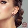 Серьги-подвески Звезда и Луна из серебра 925 пробы для женщин, сверкающие кубическим цирконием, роскошные ювелирные изделия в подарок на свадьбу, годовщину