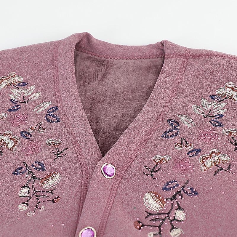 Женский жилет осенне-зимняя одежда флисовый теплый жилет для пожилой женщины утолщенный жилет кардиган жилет