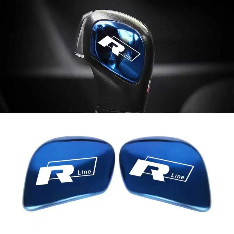 For VW VOLKSWAGEN 2026 New 1pair Alloy Car Gear Shift Knob Decals Sticker for VW Magotan CC Golf 7 T-ROC C-TREK Touran Beetle Pa