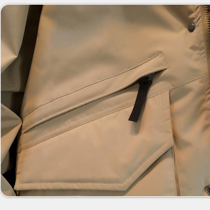 Зимний новый мужской пуховик больших размеров с шерстяным утолщенным теплым костюмом с капюшоном и лацканами