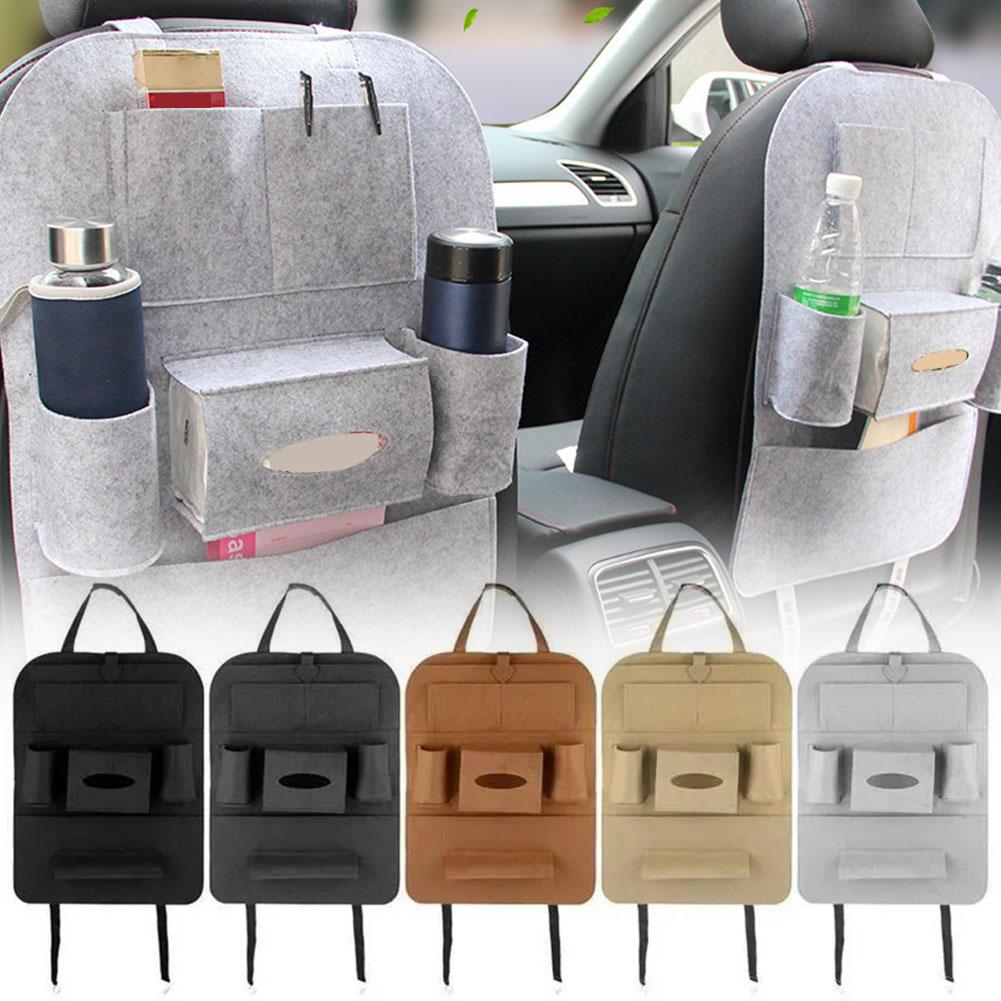Car Backseat Organizer With Touch Screen Tablet Holder Cover Seat Storage Auto Car Back Protectors Pockets Car Accessories X0Z1
