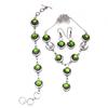 Peridot Quartz Gemstone Handmade Ethnic Jewelry Necklace Set 18-20''
