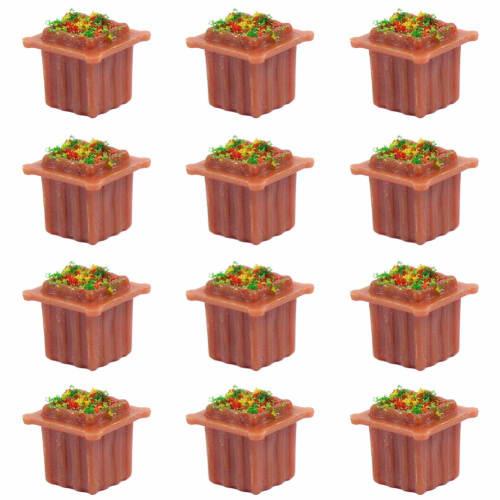 GY36150-12JP 12-Piece 1:150 Scale Model Scene Collection, Flower Beds, Gardens, Parks, Streets, Building Models, Dioramas, Miniature Gardens, Decorati