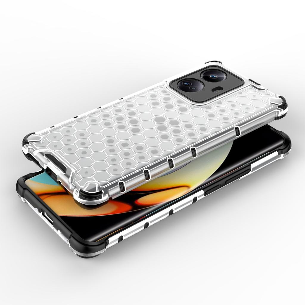 Для Realme 10 Pro+ 5G Защитный чехол для телефона с сотовой текстурой ТПУ+ПК Чехол для мобильного телефона