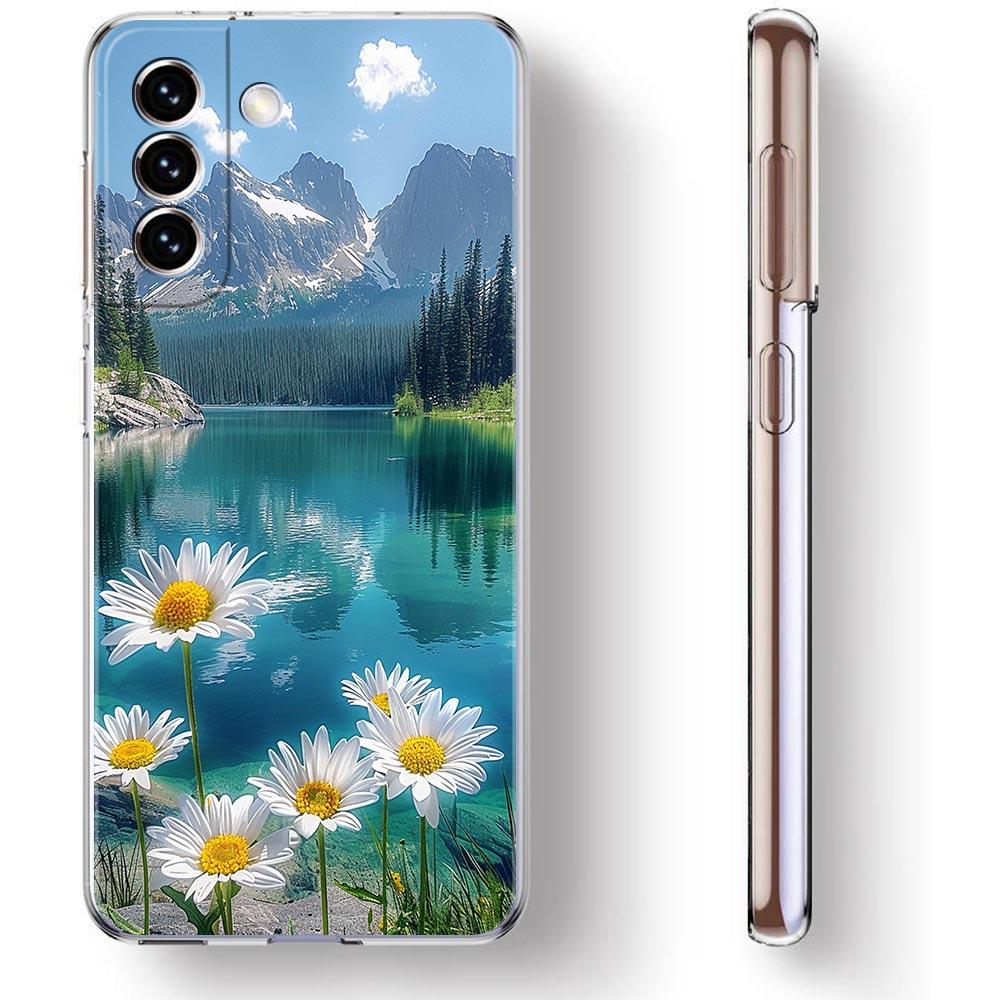 Милый художественный красивый ярко-розовый чехол для телефона Samsung Galaxy S24 S23 S22 S20 Ultra S21 FE 5G S10 S9 Plus S10E S8, прозрачный чехол