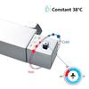 Colonne de Douche Thermostatique Auralum - Kit de Douche Carré Chromé - 5 Jets - Hauteur Max. 130cm