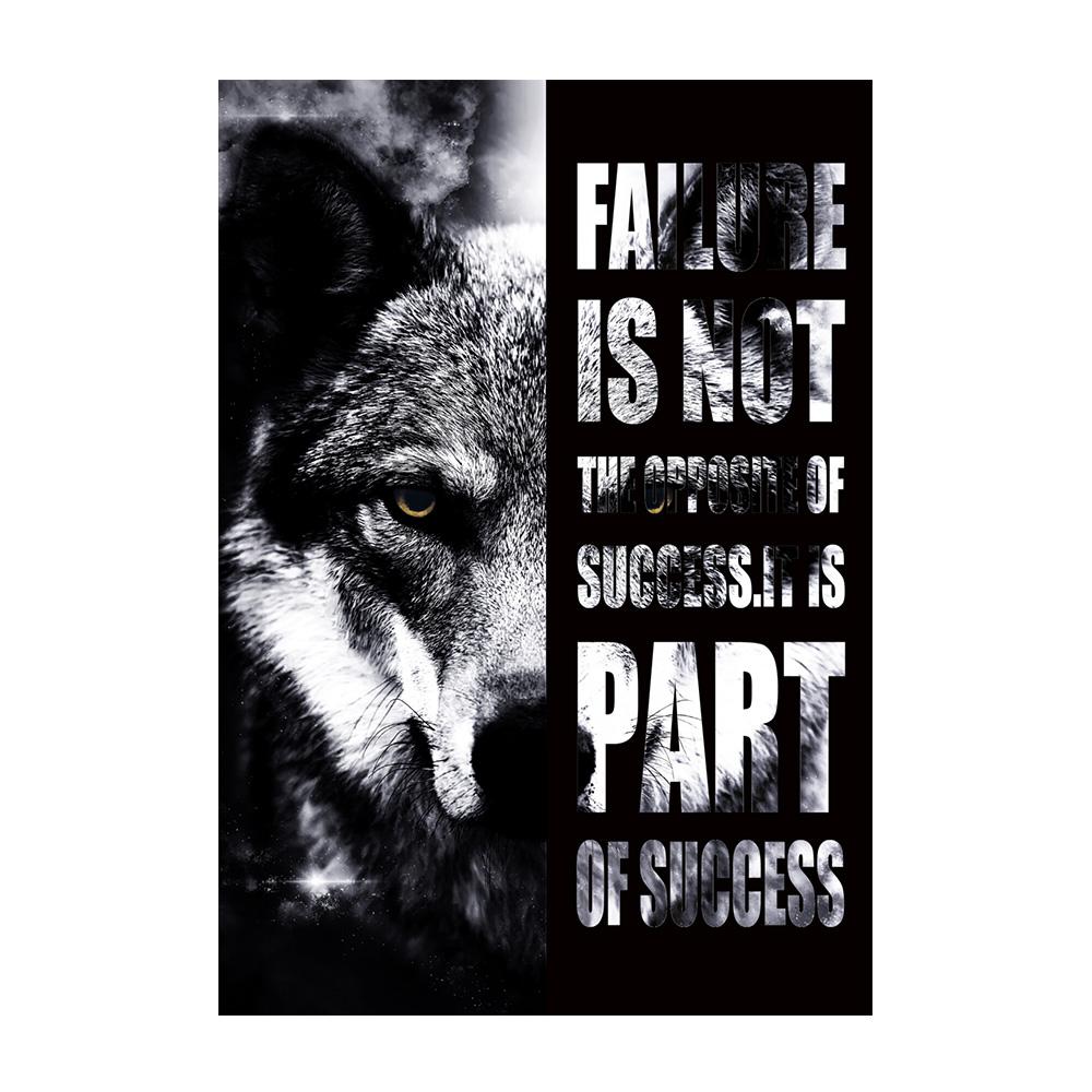 Мотивационный Черный Волк Лев Леопард Холст Картины Плакаты и Принты Вдохновляющие Цитаты Жизни Настенные Художественные Фотографии Гостиная Украшения Дома