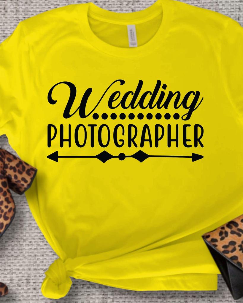 Wedding Photographer Unisex Tee, Bridal Party Gift, Photographer Apparel, Wedding Shirt, Photography Lover T-Shirt, 6 colors