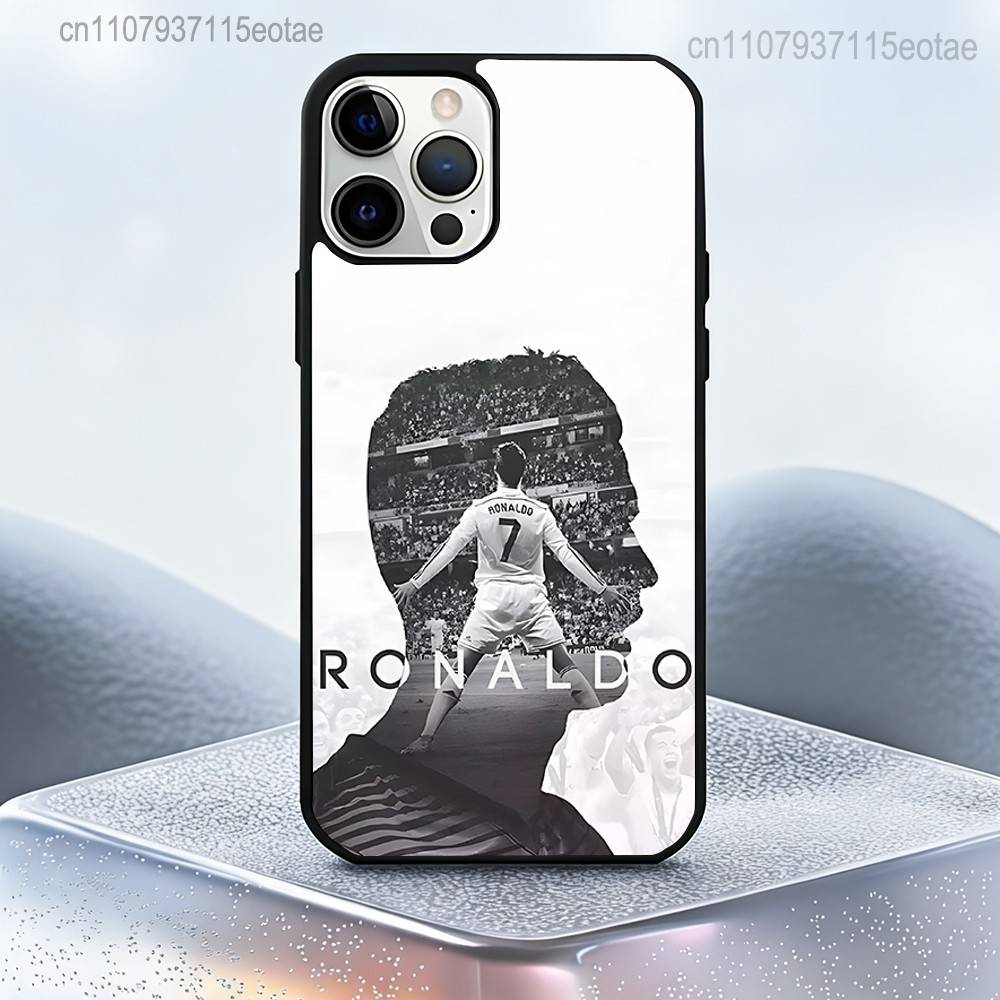 Футбольный CR7 R-RoNaldo-ES Магнитный беспроводной зарядный чехол для iPhone 11, 12, 13, 14, 15, 16, 17, Pro, Max, Plus Ударопрочный чехол