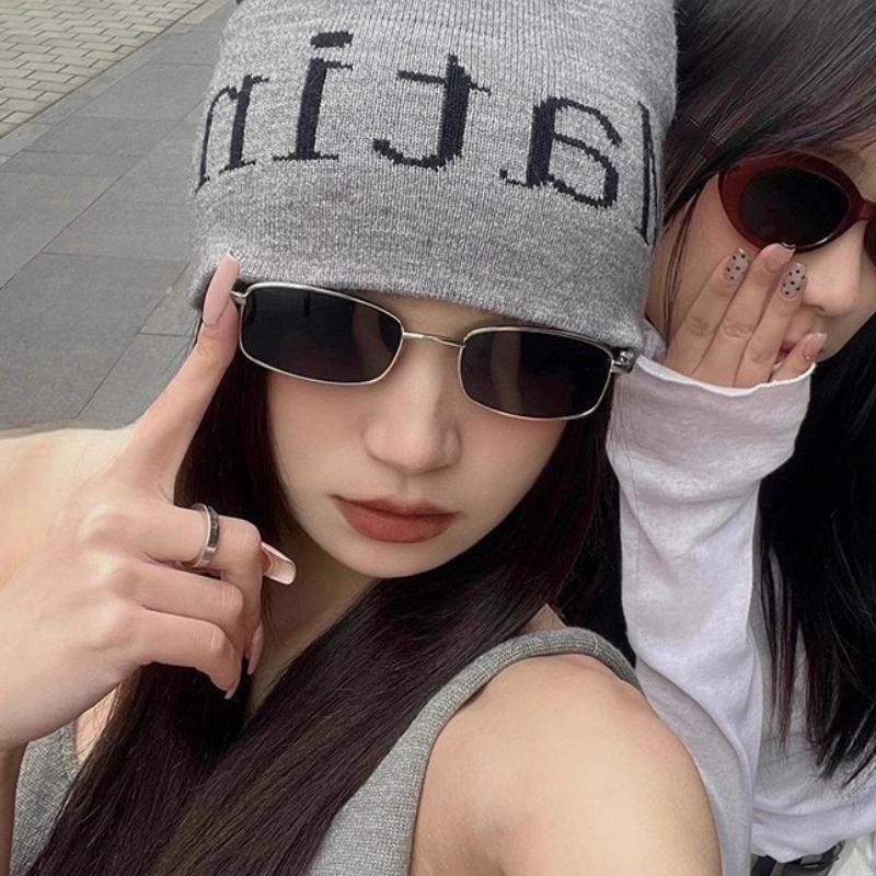 Ретро Маленькие Овальные Женские Солнцезащитные Очки Бренд Shades Классические Конфетные Цвета Металлические Прямоугольные Солнцезащитные Очки Модные Очки UV400