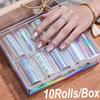 Mermaid Nail Foil Decals Laser Nail Art Stickers Professional Transfer Paper  Manicure DIY