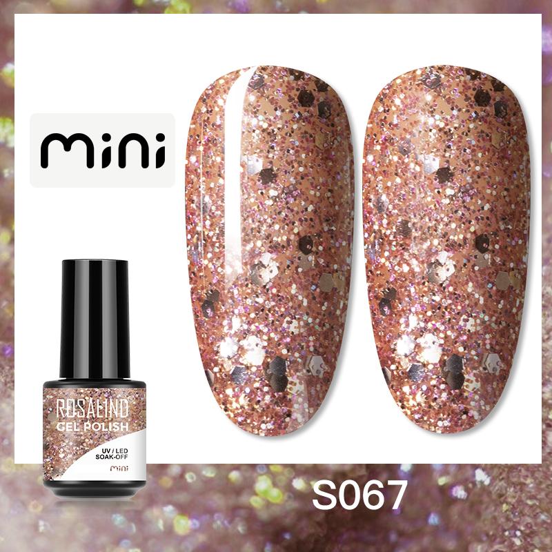 ROSALIND 150 цветов мини-гель-лак для ногтей, замачиваемый УФ-гель для ногтей, долговечная основа, верхний гель-лак, температура, кошачий глаз, блестящий гель для ногтей, клей