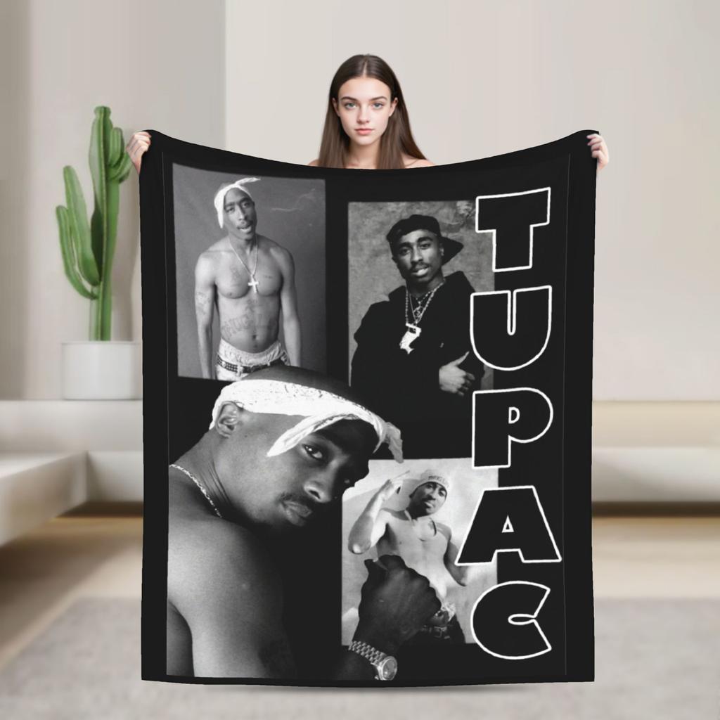 Poetic Justice Flannel Blankets Tupac 2pac Hip Hop Singer Fashion Throw Blanket for Home Rug Piece,