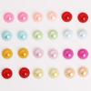 50pcs/bag 12mm Colorful Lacy Half Round Flat Beaded DIY Jewelry Handmade Accessories