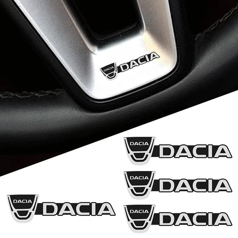 BGS1 3D Aluminum Car Audio Stereo Speaker Badge Emblem Sticker For Dacia Duster Logan Spring Sandero Stepway Dokker Lodgy Jogger MCV