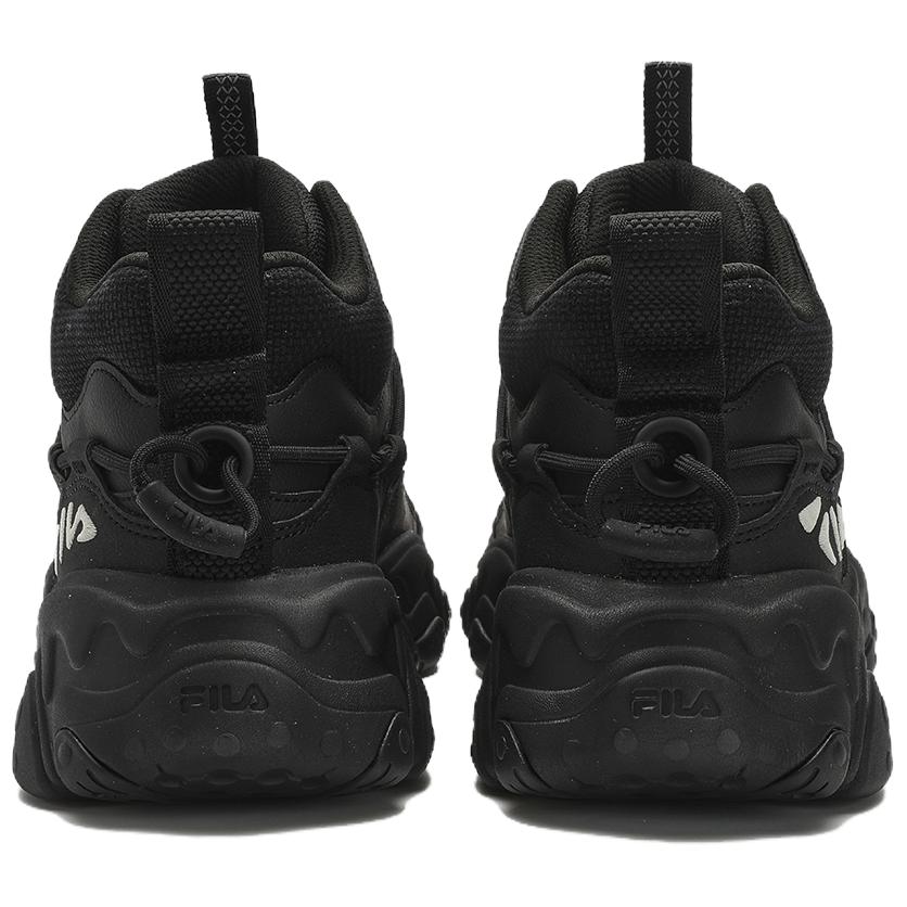 Fila Fluid 5 Cat Paw 5.0 Mid Fabric Synthetic Leather Fifth Generation Trendy Versatile Low-Top Casual Shoes Men Sneaker Black F12M412116FBK