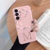 Чехол для телефона с цветочным принтом и буквой для Samsung Galaxy S23 FE S23+ Plus Ultra, противоударный бампер из ТПУ, мягкая силиконовая задняя крышка, чехол Fundas