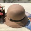 Шерстяная Шерстяная Шляпа-Котелок Женская Ретро Британская Куполообразная Панама Нишевый Дизайн Женская Шляпа