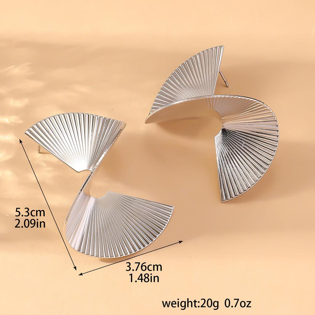 Серьги в стиле ретро с закрученной спиралью для женщин, вечерние, свадебные, темпераментные, ювелирные изделия, геометрия, серьги из металла золотистого цвета