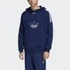 adidas Оригинальная толстовка с капюшоном Flock с логотипом, модная удобная толстовка с капюшоном для мужчин, синяя DU8206