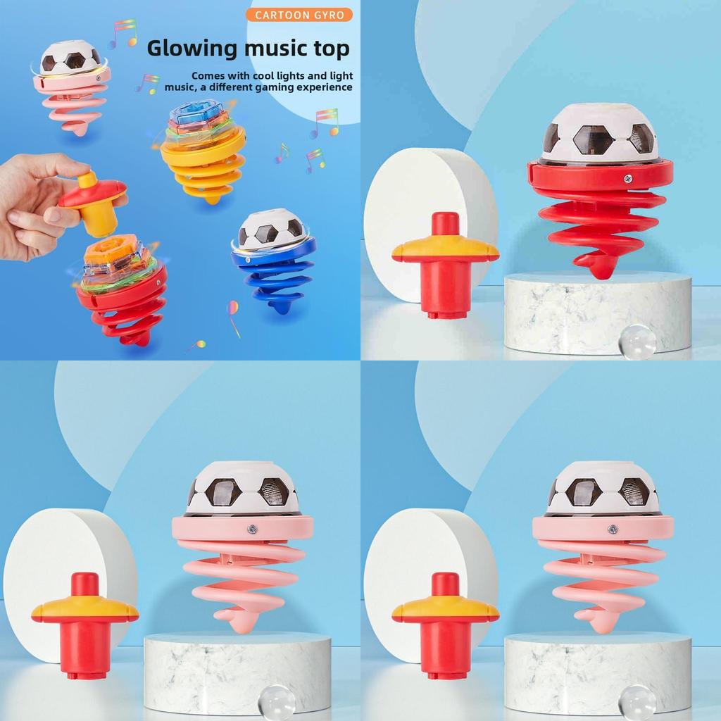 Светящийся музыкальный спиннер 'Весенний футбол' для детей, интерактивная игрушка для родителей и детей