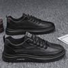 Spring Men's Shoes New Spring and Autumn Sports Casual Leather Shoes Men's Board Shoes Black Non-slip Waterproof Chef Labor Insurance