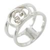 Interlocking G Ring Wide Open Silver925 #6.8(US Size) 4.3g Women Used