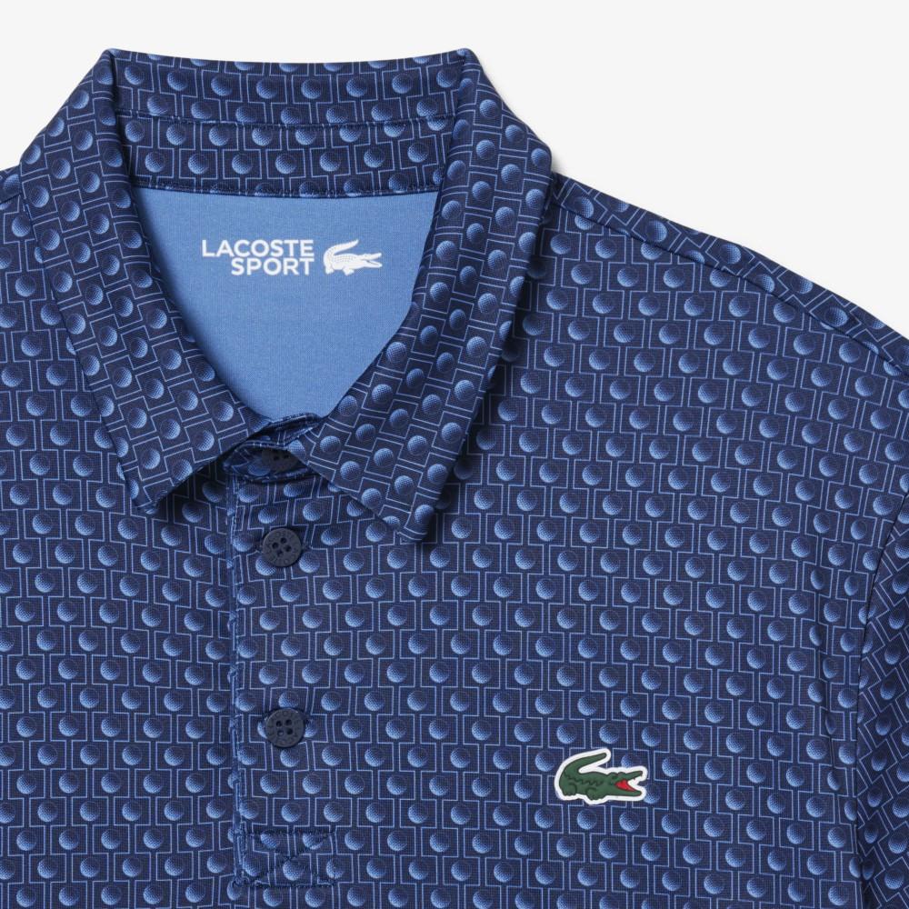 [Lacoste] Men's Golf AOP Short-Sleeve Polo Shirt DH4825-56G1CA