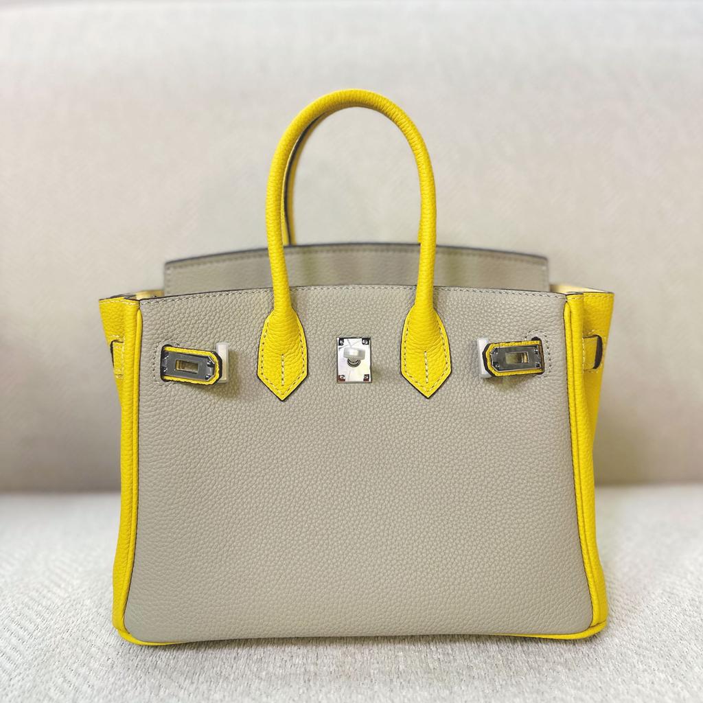 2025 / Новая сумка Togo Head Leather Color Blocked Platinum Bag Высококачественная и модная сумка через плечо на одно плечо для женщин