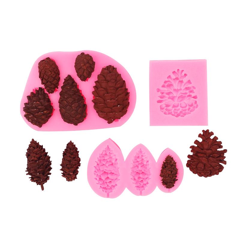Christmas Pinecone Fondant Silicone Mold for Cake Decoration and Chocolate Baking