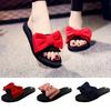 Women's Bohemian Bow Flat Slippers Summer Sandals Non-slip Beach Shoes