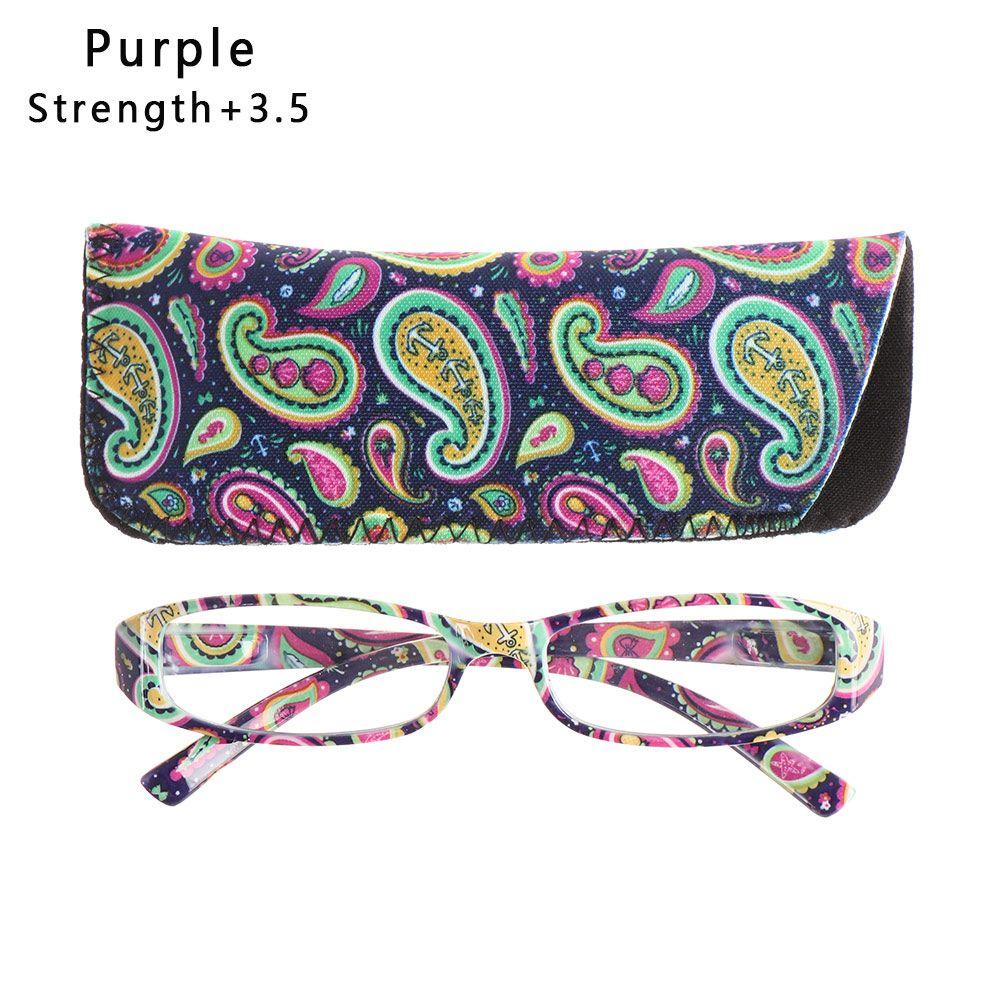 Очки для зрения Сверхлегкие смоляные с цветочным принтом Уход за зрением Очки для чтения +1.00~+4.0 диоптрии