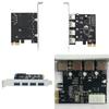Карта расширения Pcie Usb30 с четырьмя портами для передачи данных на настольный компьютер