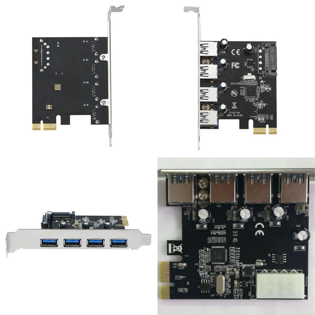 Карта расширения Pcie Usb30 с четырьмя портами для передачи данных на настольный компьютер