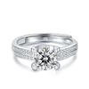 Moissanite Bullhead Carat Female Ring S925 Sterling Silver Affordable Luxury Fashion Design Opening Ring Ornament